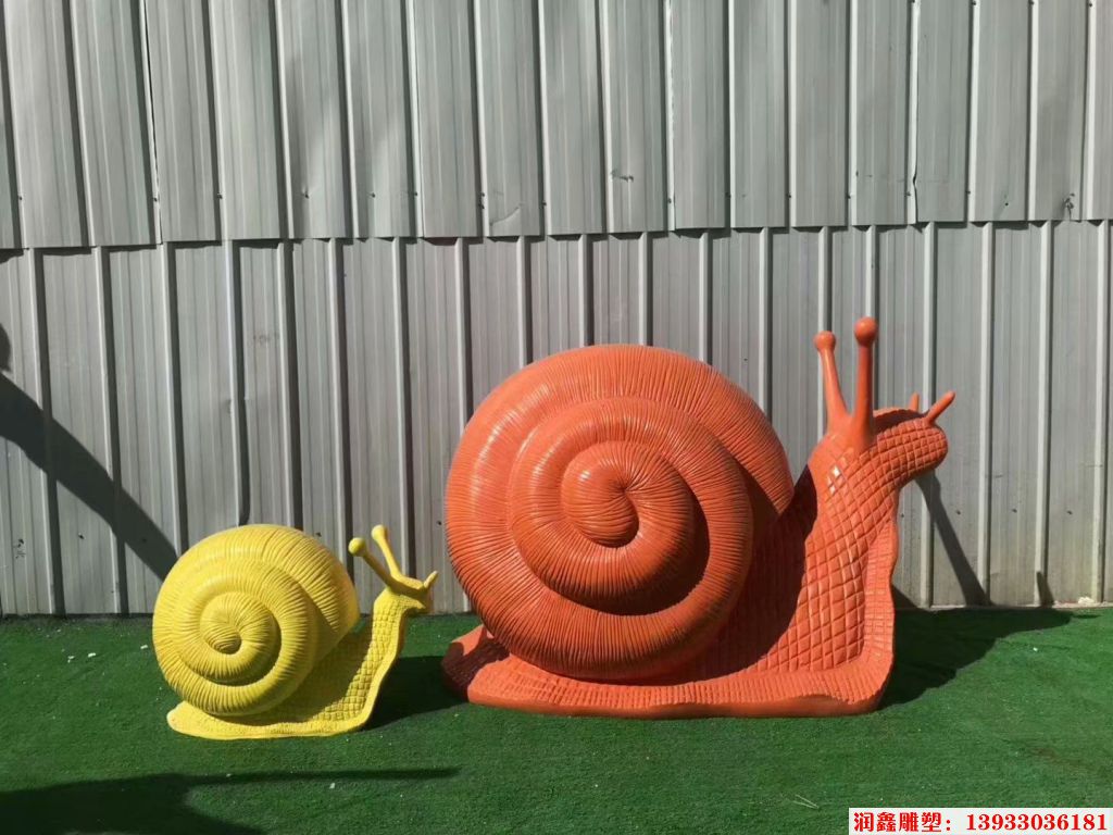 玻璃钢蜗牛雕塑加工厂家 蜗牛雕塑适合放置在草坪