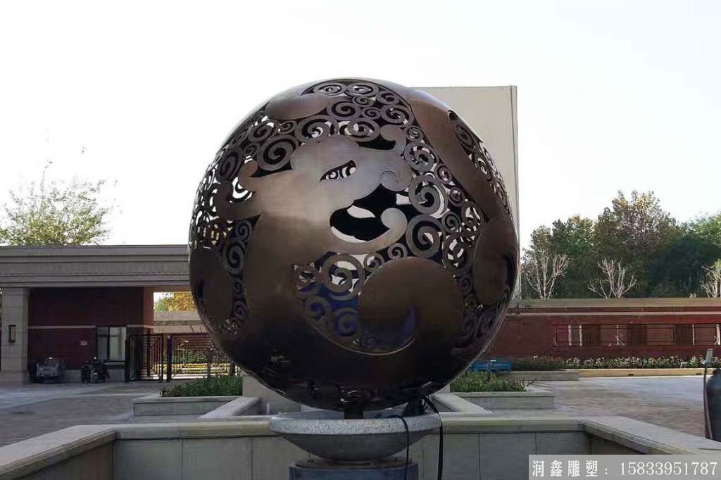 不锈钢空心球镂空球景观雕塑大球