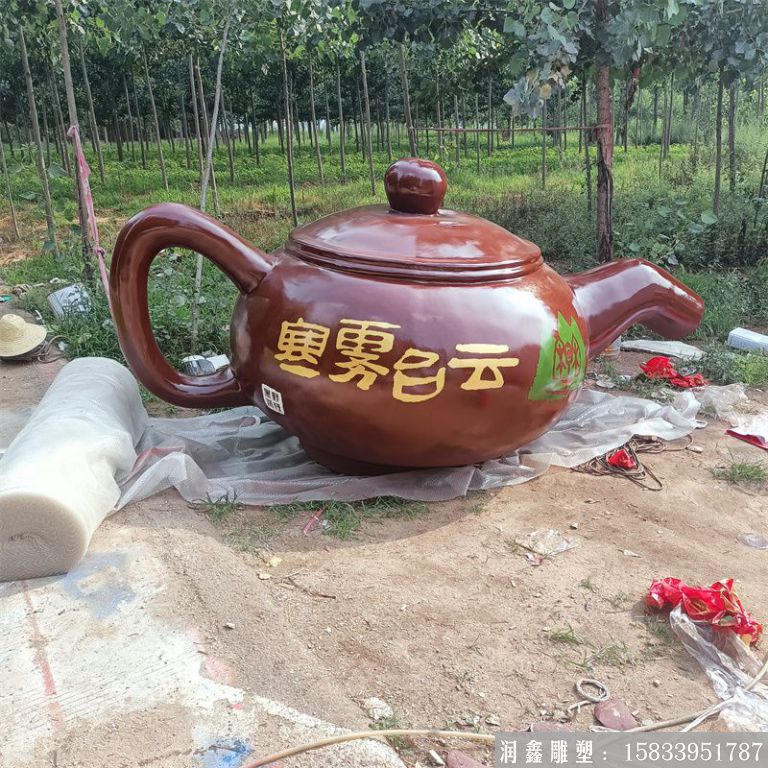 铜雕天壶喷泉构造,厂家加工锻铜天壶